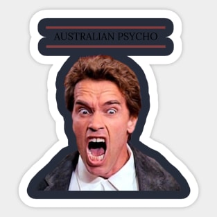 Arnold Schwarzenegger - American psycho parody Sticker